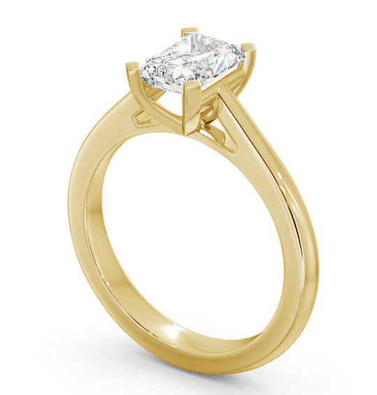 Radiant Diamond 4 Prong Engagement Ring 9K Yellow Gold Solitaire ENRA4_YG_THUMB1