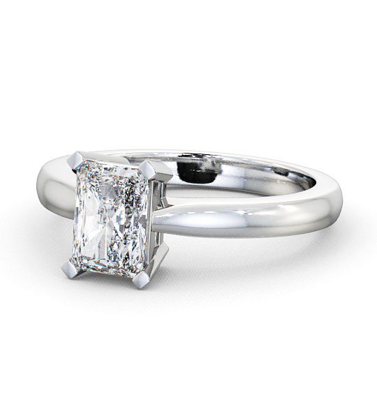  Radiant Diamond Engagement Ring 18K White Gold Solitaire - Abcott ENRA6_WG_THUMB2 