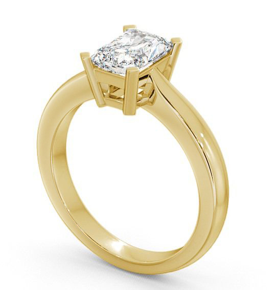 Radiant Diamond Box Setting Engagement Ring 9K Yellow Gold Solitaire ENRA6_YG_THUMB1