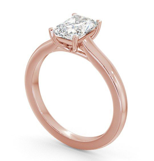 Radiant Diamond Trellis Style Engagement Ring 9K Rose Gold Solitaire ENRA7_RG_THUMB1