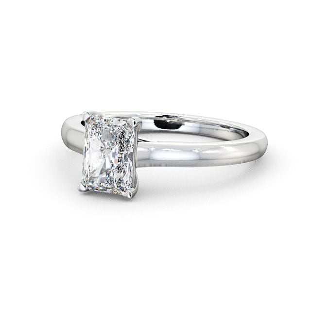 Radiant Diamond Engagement Ring 18K White Gold Solitaire - Bayles ENRA7_WG_FLAT