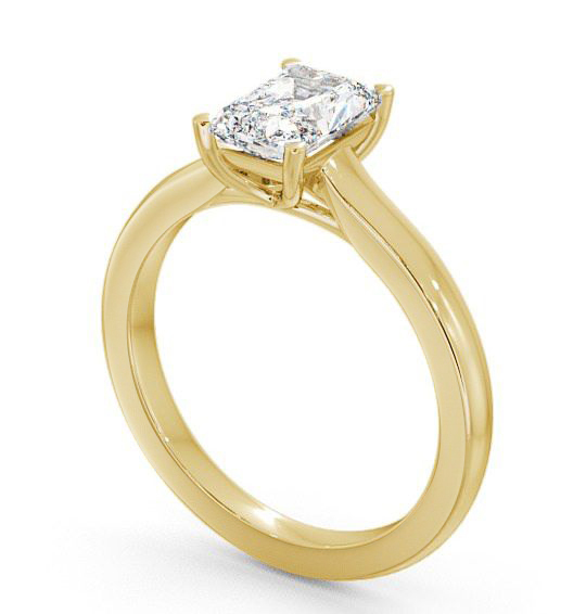 Radiant Diamond Trellis Style Engagement Ring 18K Yellow Gold Solitaire ENRA7_YG_THUMB1 