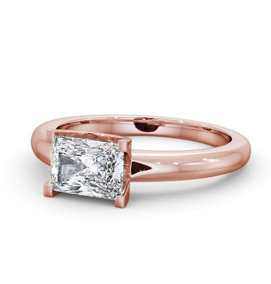  Radiant Diamond Engagement Ring 18K Rose Gold Solitaire - Heage ENRA8_RG_THUMB2 