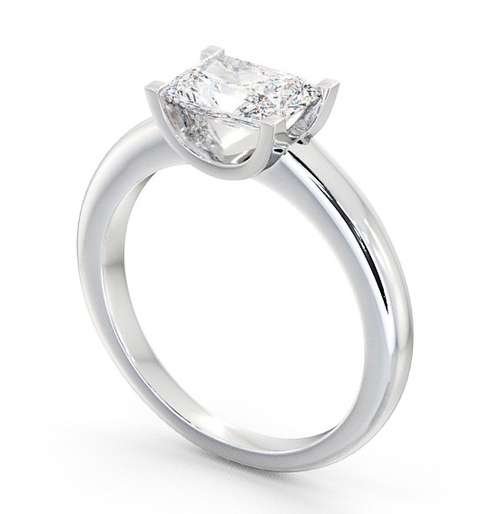 Radiant Diamond East West Design Engagement Ring 18K White Gold Solitaire ENRA8_WG_THUMB1_1.jpg