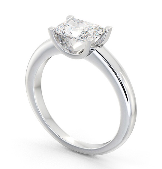 Radiant Diamond East West Design Engagement Ring 18K White Gold Solitaire ENRA8_WG_THUMB1_1.jpg 