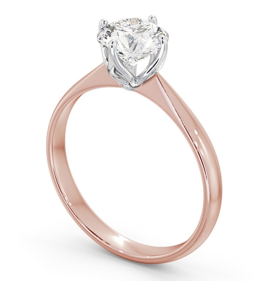 Round Diamond Open Prong Design Engagement Ring 18K Yellow and White Gold Solitaire ENRD100_RWG_THUMB1 