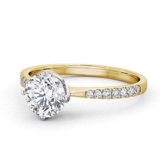 Selene Round Diamond Engagement Ring Basket Setting ENRD100S_YWG_THUMB2 