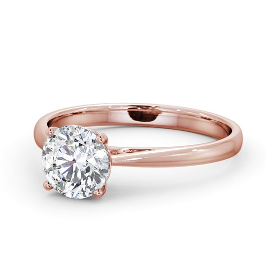 Round Diamond Cathedral Setting Engagement Ring 18K Rose Gold Solitaire ENRD102_RG_THUMB2 