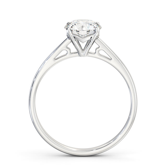 Round Diamond Engagement Ring 18K White Gold Solitaire - Cassia ENRD102_WG_UP
