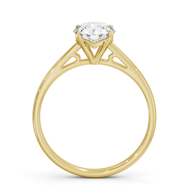 Round Diamond Engagement Ring 9K Yellow Gold Solitaire - Cassia ENRD102_YG_UP