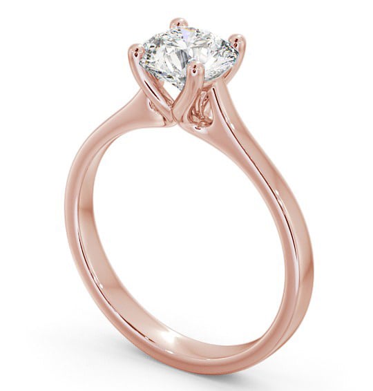 Round Diamond 4 Prong Engagement Ring 9K Rose Gold Solitaire ENRD103_RG_THUMB1