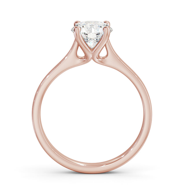 Round Diamond Engagement Ring 18K Rose Gold Solitaire - Darina ENRD103_RG_UP