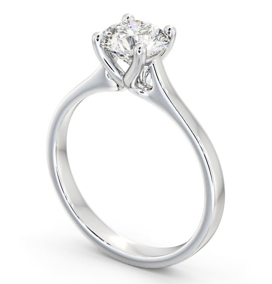 Round Diamond 4 Prong Engagement Ring 9K White Gold Solitaire ENRD103_WG_THUMB1