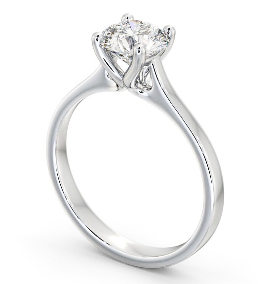 Round Diamond 4 Prong Engagement Ring Palladium Solitaire ENRD103_WG_THUMB1 