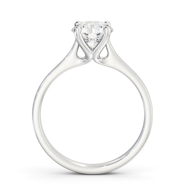 Round Diamond Engagement Ring 9K White Gold Solitaire - Darina ENRD103_WG_UP
