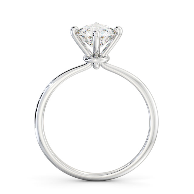 Round Diamond Engagement Ring 18K White Gold Solitaire - Editta ENRD104_WG_UP