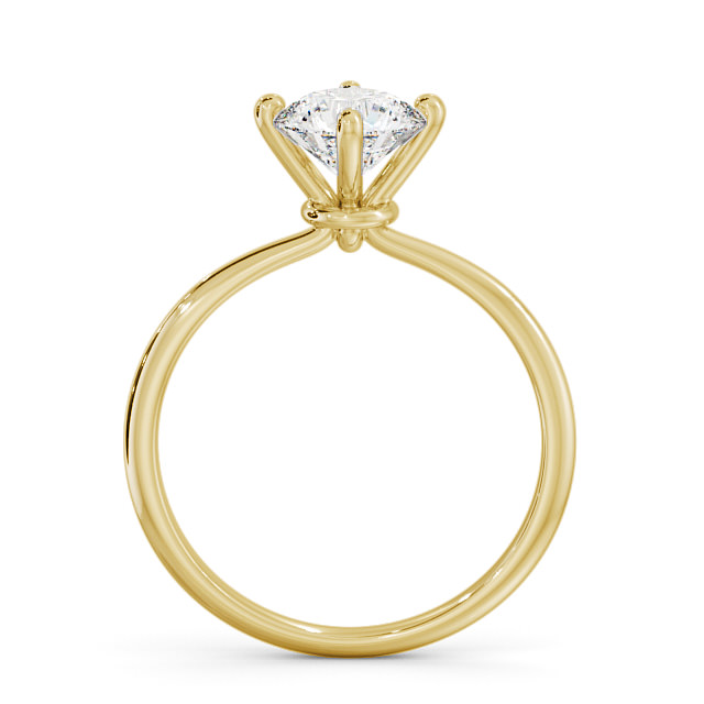 Round Diamond Engagement Ring 9K Yellow Gold Solitaire - Editta ENRD104_YG_UP