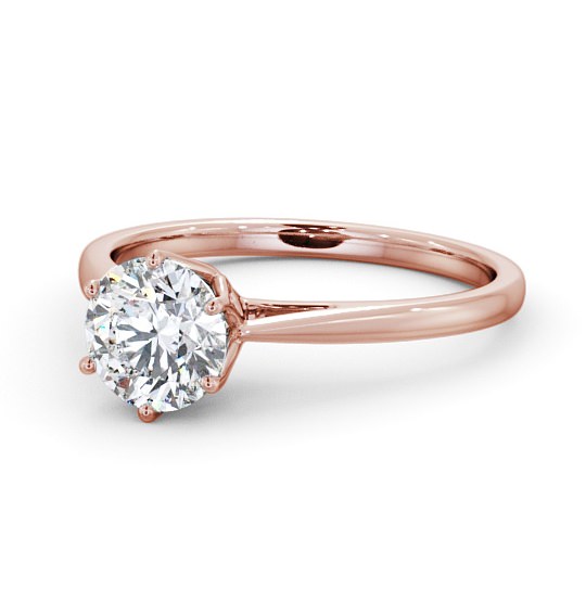  Round Diamond Engagement Ring 9K Rose Gold Solitaire - Apollo ENRD107_RG_THUMB2 