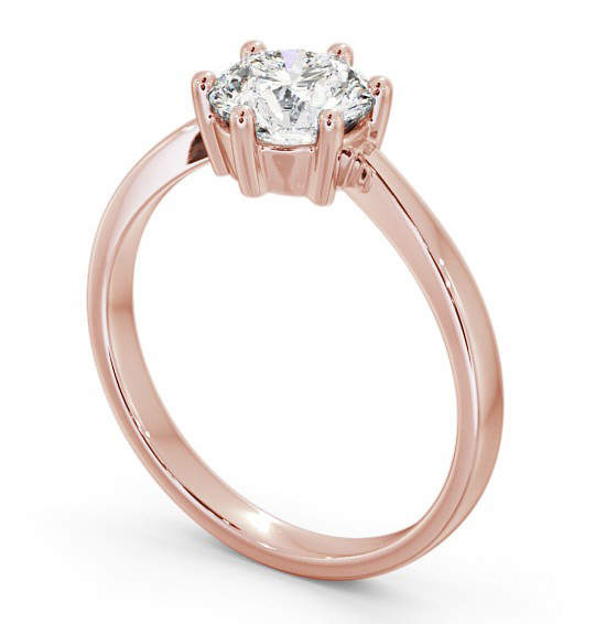 Round Diamond Low Setting Engagement Ring 9K Rose Gold Solitaire ENRD108_RG_THUMB1 