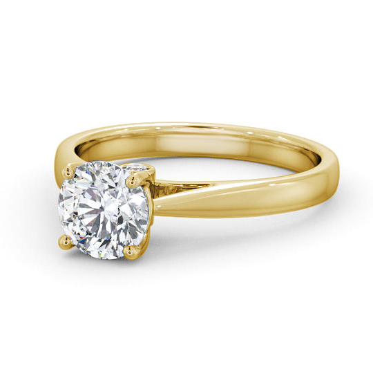 Celina Round Diamond Engagement Ring Cathedral Setting ENRD109_YG_THUMB2 