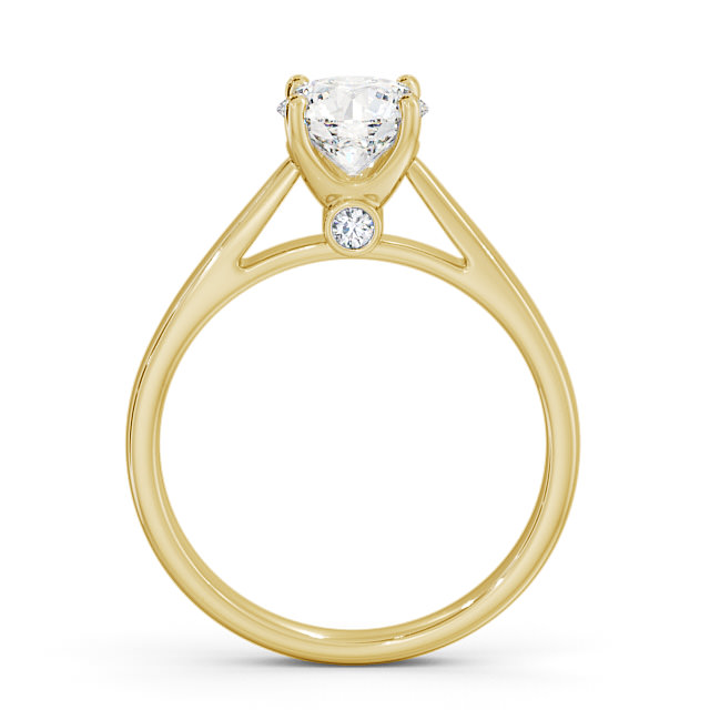 Round Diamond Engagement Ring 9K Yellow Gold Solitaire - Celina ENRD109_YG_UP
