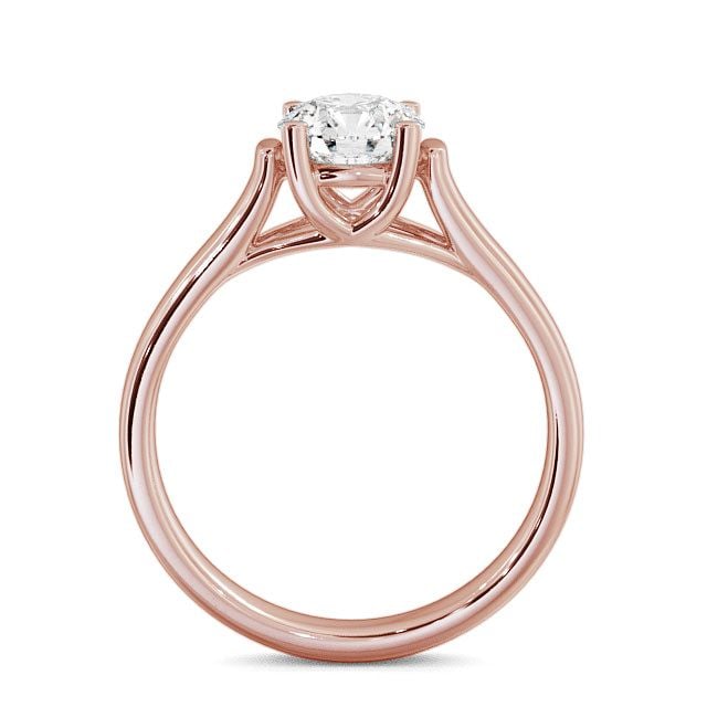 Round Diamond Engagement Ring 18K Rose Gold Solitaire - Heriot ENRD10_RG_UP