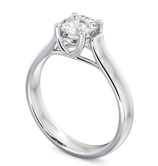 Round Diamond Engagement Ring Palladium Solitaire - Heriot ENRD10_WG_THUMB1