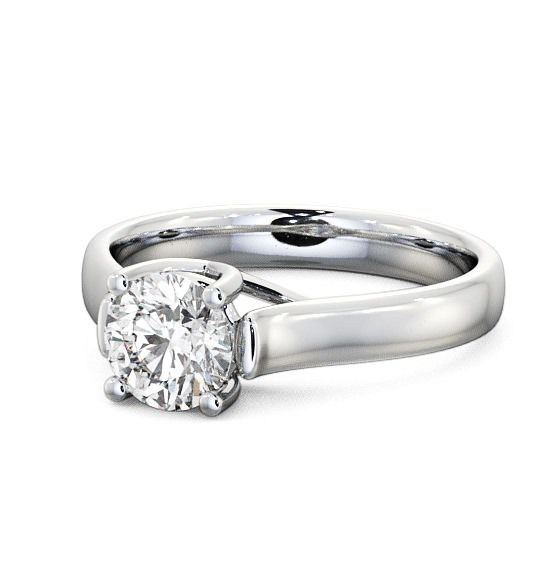  Round Diamond Engagement Ring Palladium Solitaire - Heriot ENRD10_WG_THUMB2 