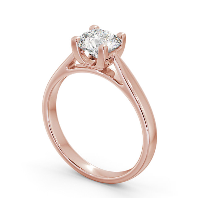 Round Diamond Engagement Ring 9K Rose Gold Solitaire - Halton ENRD110_RG_SIDE