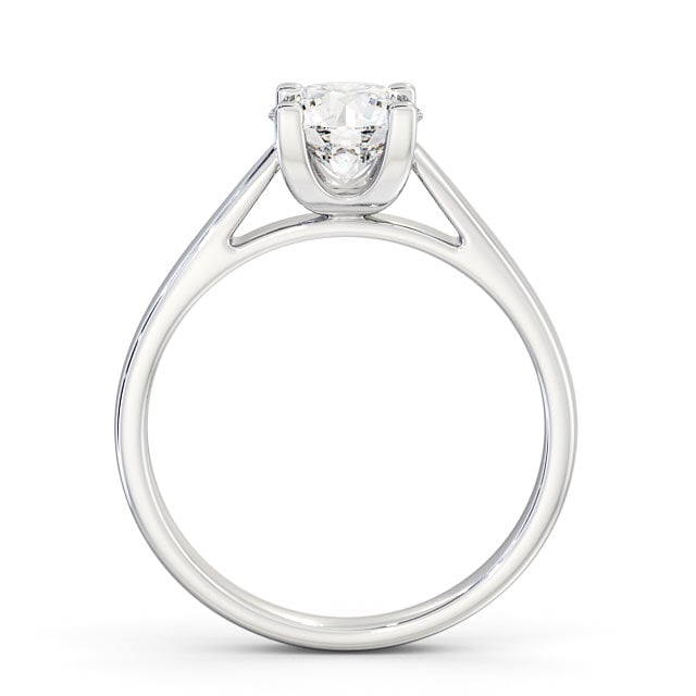 Round Diamond Engagement Ring Platinum Solitaire - Halton ENRD110_WG_UP