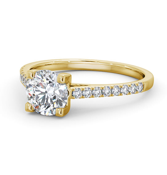 Darika Round Diamond Engagement Ring Side Stones ENRD110S_YG_THUMB2 