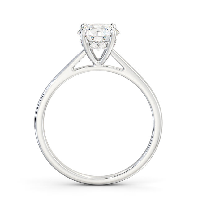 Round Diamond Engagement Ring Platinum Solitaire - Bradbury ENRD111_WG_UP