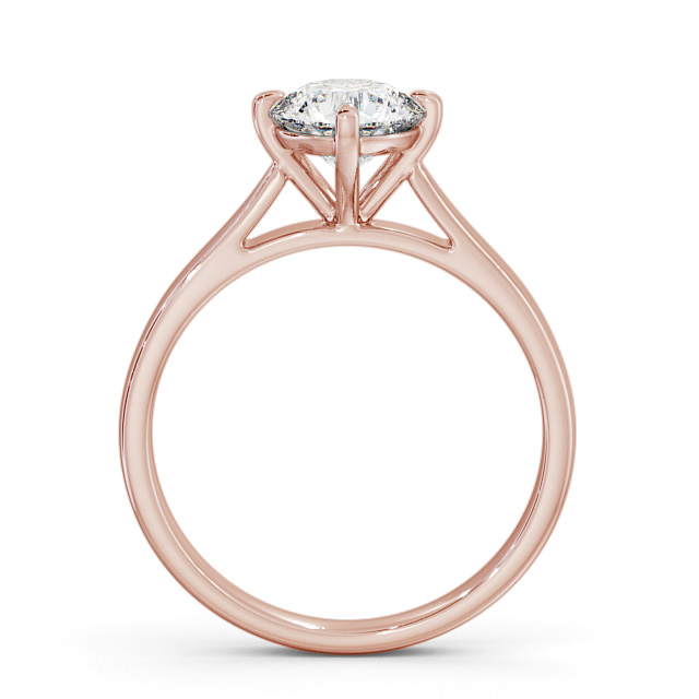 Round Diamond Engagement Ring 9K Rose Gold Solitaire - Durrus ENRD112_RG_UP