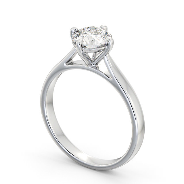 Round Diamond Engagement Ring Platinum Solitaire - Durrus ENRD112_WG_SIDE