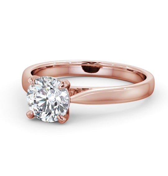 Round Diamond Classic Setting Engagement Ring 18K Rose Gold Solitaire ENRD113_RG_THUMB2 