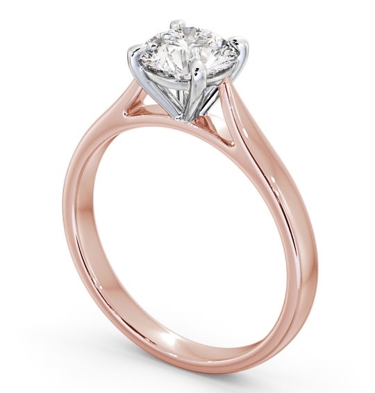 Round Diamond Classic Setting Engagement Ring 18K Yellow and White Gold Solitaire ENRD113_RWG_THUMB1 