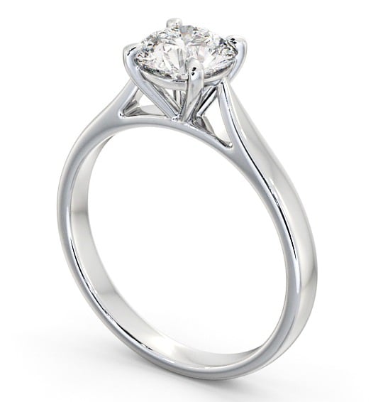 Round Diamond Classic Setting Engagement Ring Palladium Solitaire ENRD113_WG_THUMB1 