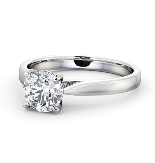 Round Diamond Classic Setting Engagement Ring Platinum Solitaire ENRD113_WG_THUMB2 