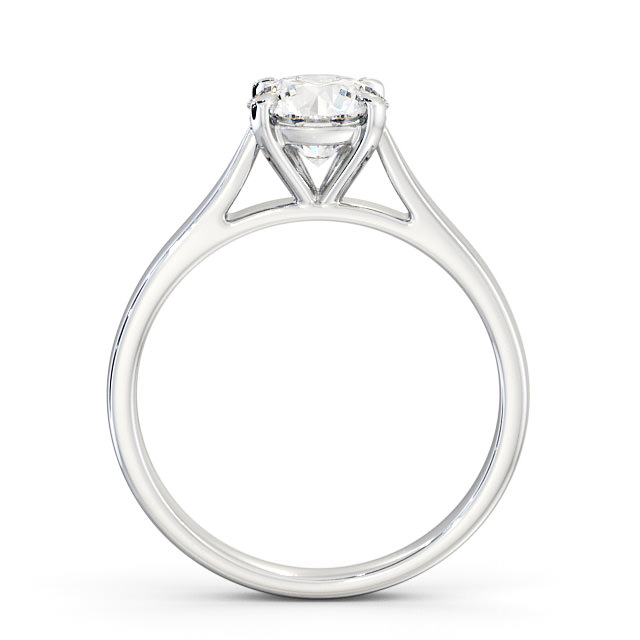 Round Diamond Engagement Ring Platinum Solitaire - Sintra ENRD113_WG_UP