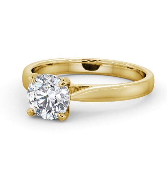  Round Diamond Engagement Ring 18K Yellow Gold Solitaire - Sintra ENRD113_YG_THUMB2 