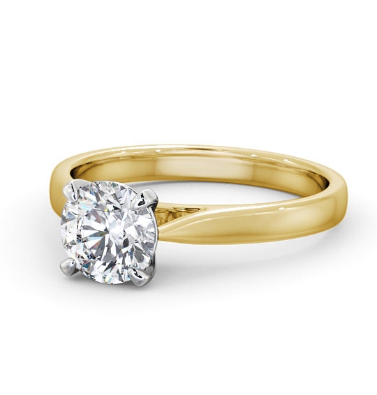 Sintra Round Diamond Engagement Ring Four Claw ENRD113_YWG_THUMB2 