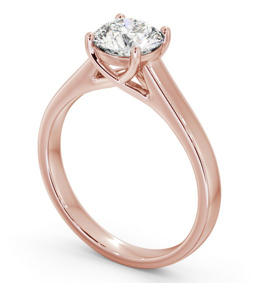 Round Diamond Trellis Design Engagement Ring 9K Rose Gold Solitaire ENRD114_RG_THUMB1