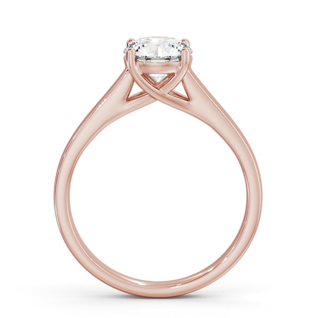 Round Diamond Engagement Ring 18K Rose Gold Solitaire - Portia ENRD114_RG_UP