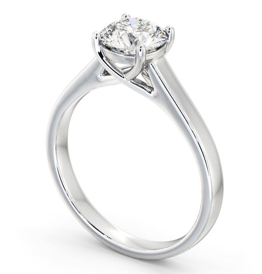 Round Diamond Trellis Design Engagement Ring 9K White Gold Solitaire ENRD114_WG_THUMB1