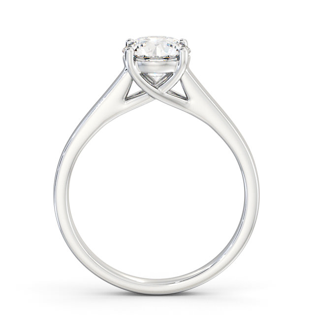 Round Diamond Engagement Ring 18K White Gold Solitaire - Portia ENRD114_WG_UP