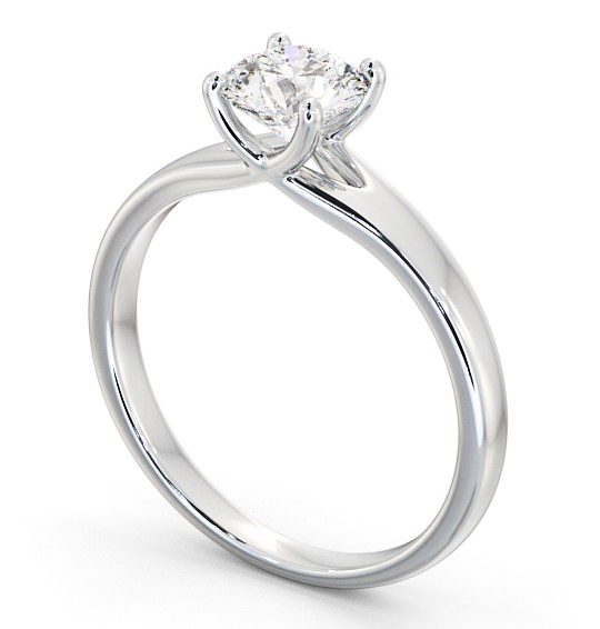 Round Diamond Split Band Engagement Ring 18K White Gold Solitaire ENRD115_WG_THUMB1