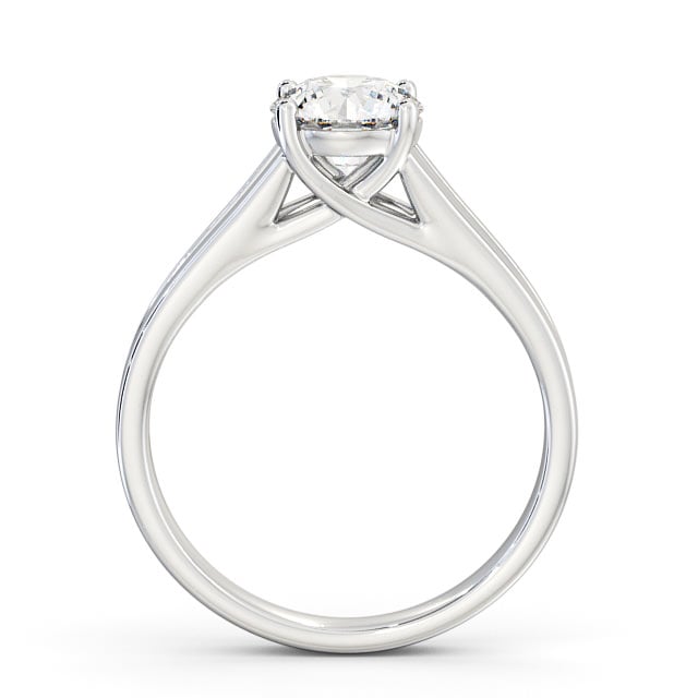 Round Diamond Engagement Ring 18K White Gold Solitaire - Kella ENRD117_WG_UP
