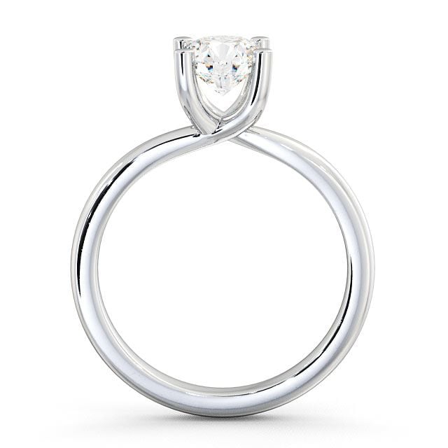 Round Diamond Engagement Ring Platinum Solitaire - Balvenie ENRD11_WG_UP
