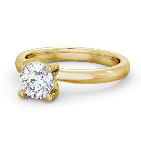 Balvenie Round Diamond Engagement Ring Crossover ENRD11_YG_THUMB2 