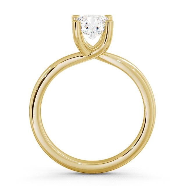 Round Diamond Engagement Ring 9K Yellow Gold Solitaire - Balvenie ENRD11_YG_UP